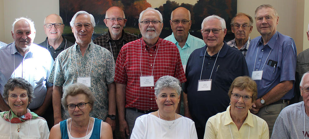 The WCSA class of 1962 poses for a photo at the 2022 summer reunion.